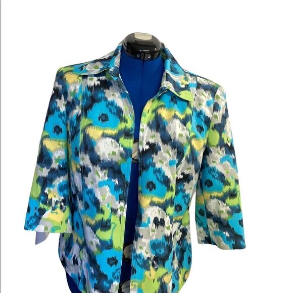 KIM ROGERS, Size 12, Multi Color, Blazer, fully lined, open front design, - Picture 1 of 7